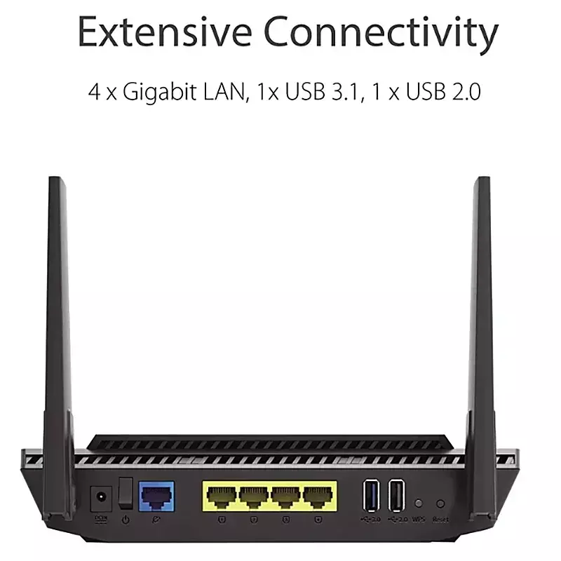 Asus RT-AX56U AX1800 Dual Band WiFi 6 Router, aiperlindungan seumur hidup keamanan Internet, WiFi rumah penuh 6 airmesh, hanya untuk bermain game