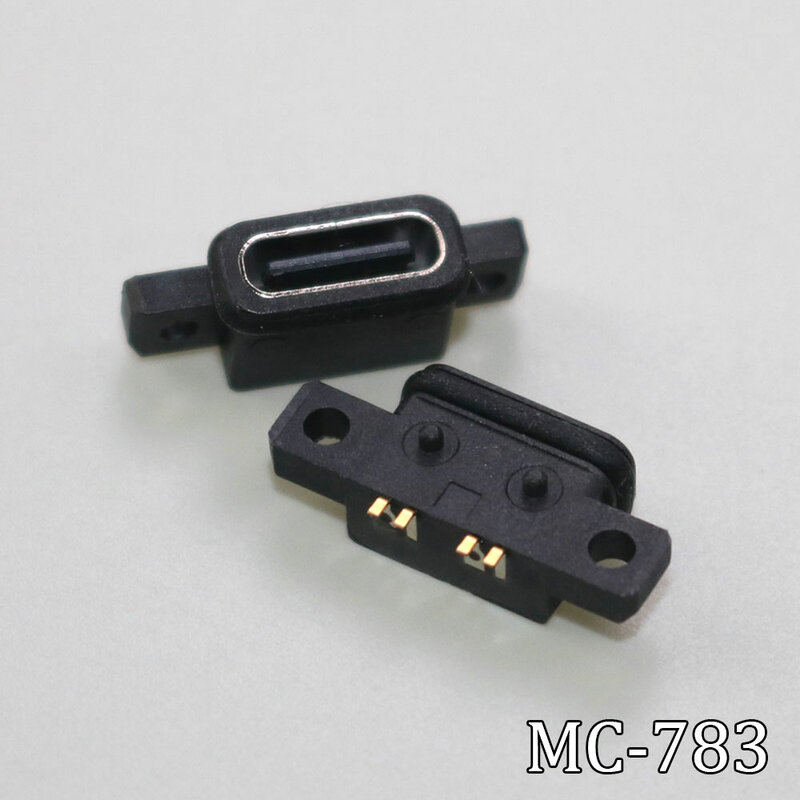 1PC Waterproof Connector Type-C USB 4 6 16 Pin Female SMD DIP With Screw Hole For DIY PCB Design High Current Fast Charging Jack
