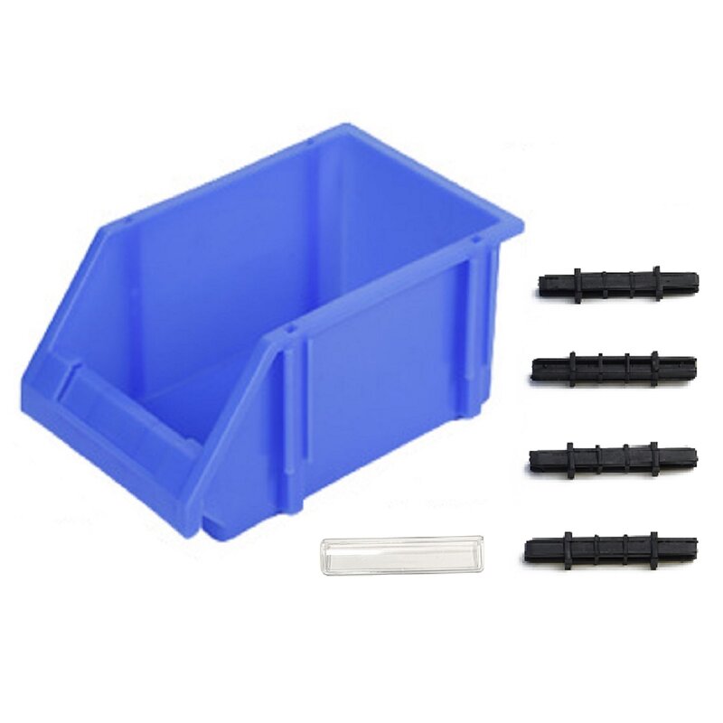 HDPE Tool Storage Box for Workshop Featuring Comfortable Edges Includes Bezel Label for Classifying Screw Parts & Hardware