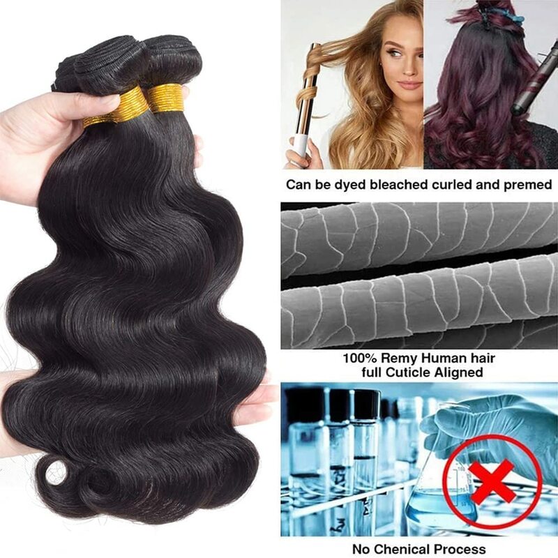 Body Wave Human Hair Bundels 30 32 Inch Braziliaanse Hair Weave Bundels Water Wave Bundel Remy Extensions 1 3 4 Bundels