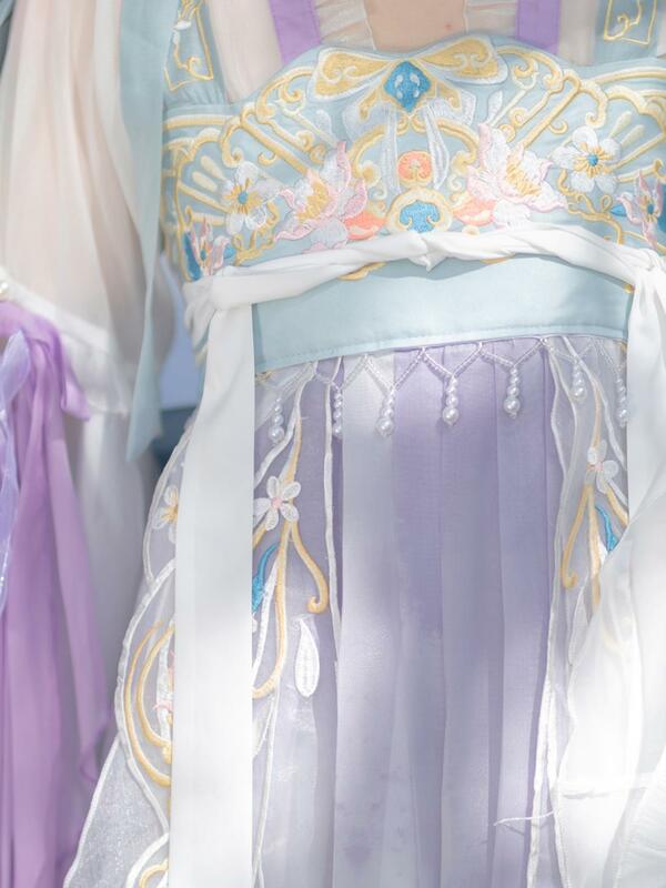 Spring Summer Chinese Style Women Traditional Hanfu Dress Hanfu Girl Heavy Embroidery Fairy Traditional Cosplay Hanfu Dress Set