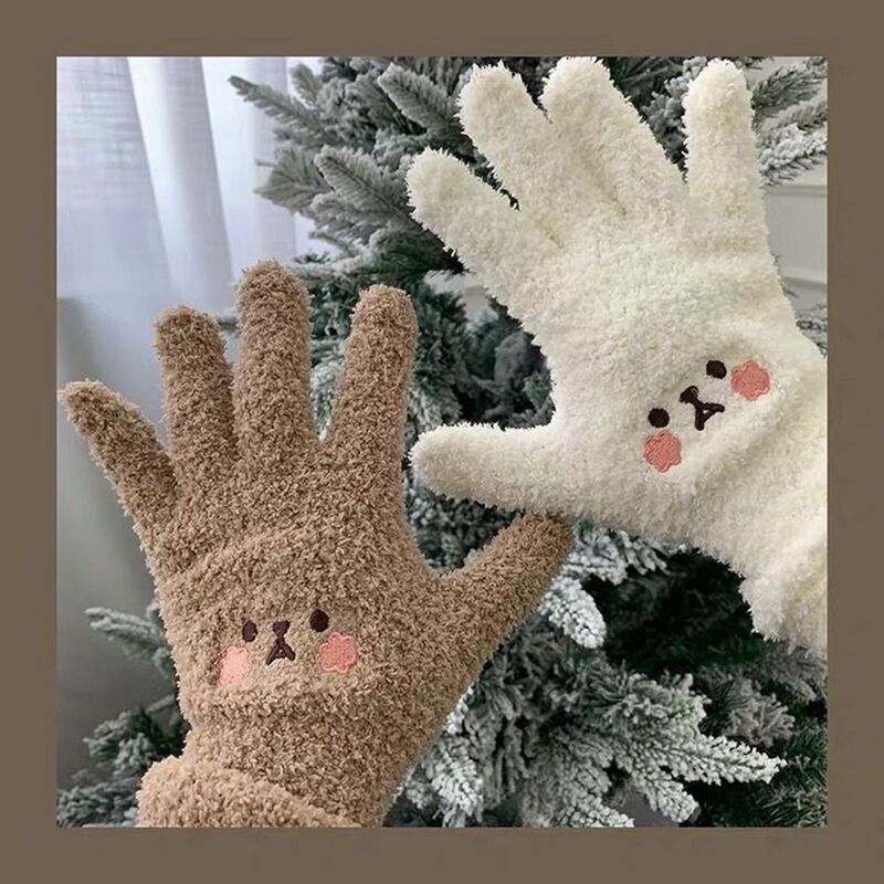 Guanti da guida semplici guanti lavorati a maglia guanti autunnali e invernali guanti di lana guanti a dita intere guanti femminili