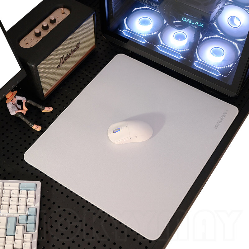 Pk Control 1 Mouse Pad para jogos profissionais Premium Mousepad, velocidade e controle Desk Pad, tapete de mesa de alto grau, branco