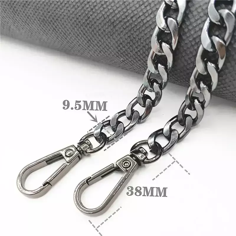Piezas de Repuesto de cadena de bolso de aluminio de Metal, accesorios para bolso de hombro tejido a mano, correas desmontables hechas a mano DIY