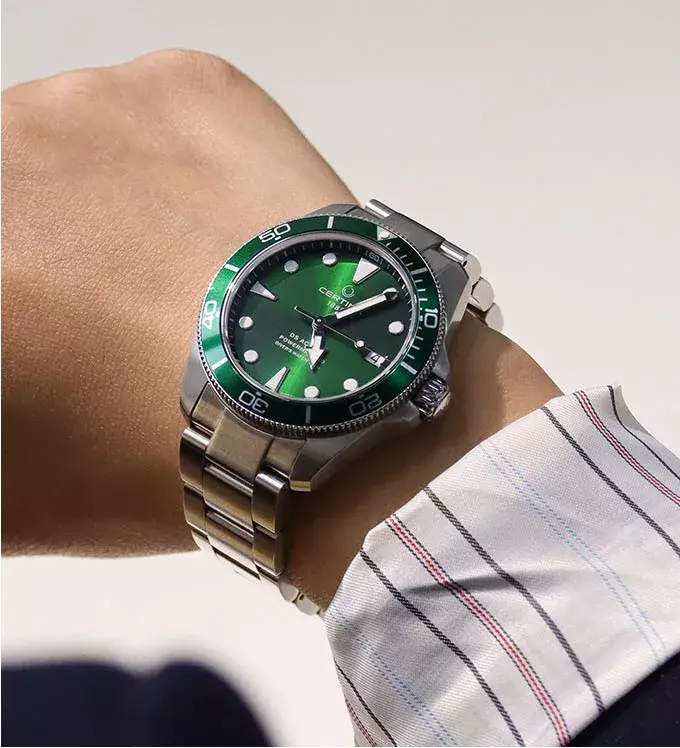 Certina-Sea Turtle Watch para homens, aço inoxidável, quartzo, negócios, esportes, marca de luxo, relógio impermeável, novo