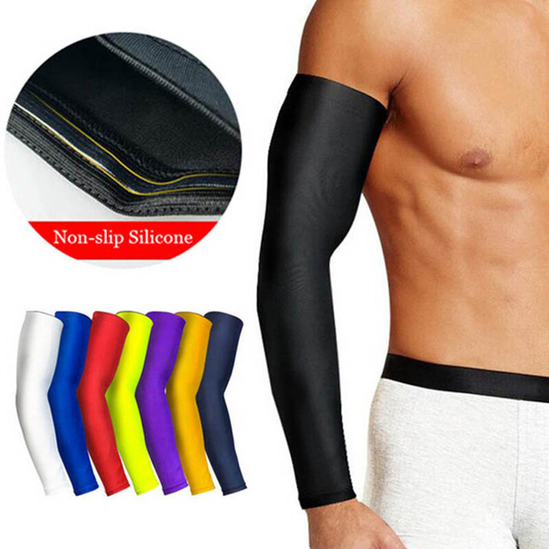 Mangas de compresión de brazo de protección solar, cubierta de mano de protección UV, enfriamiento, Fitness, voleibol, baloncesto