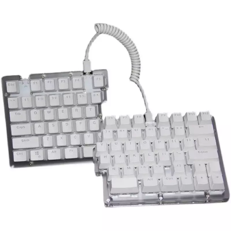 DEBROGLIE DB78 Split Keyboard 78 Keys Hot Swap Mechanical Gamer Programable Keyboard LED Backlight Customize USB Wired Keyboard