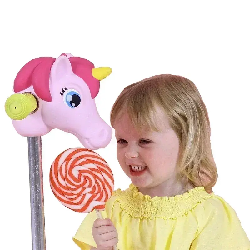 Manillares de juguete con Cabeza de unicornio para niños, decoración de bicicleta, accesorios de bicicleta, regalos de cumpleaños para niños, 1 unidad