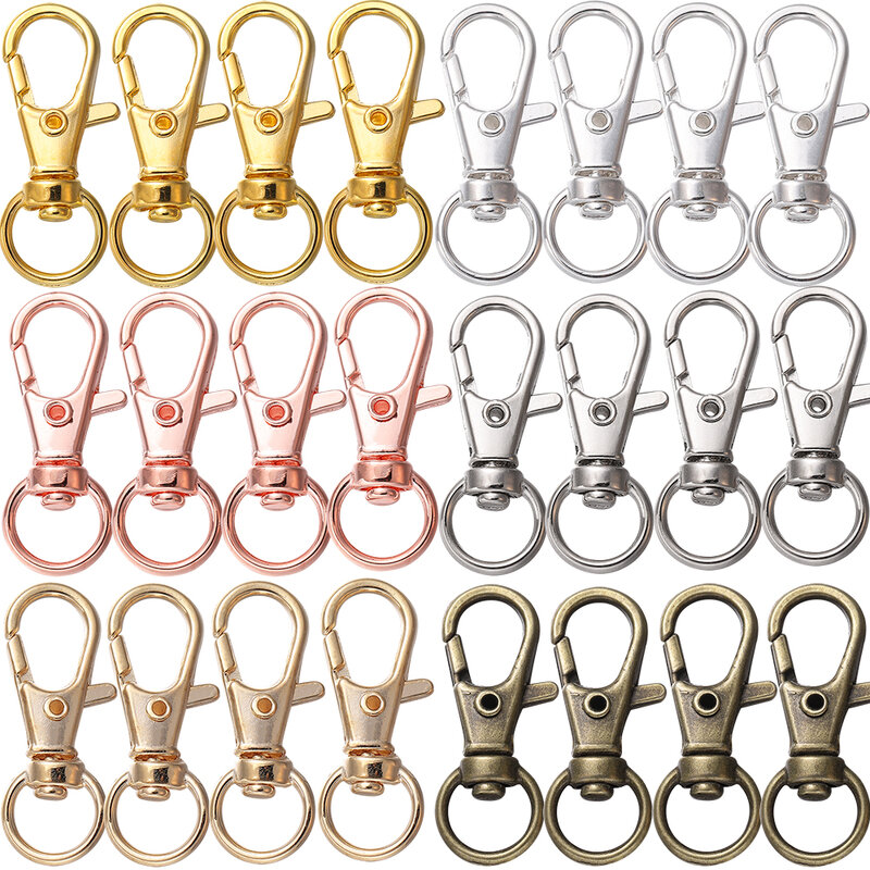 10 Stks/partij Swivel Karabijn Haken Sleutelhanger Split Key Ring Connector Voor Tas Riem Hond Chains Diy Sieraden Maken Bevindingen
