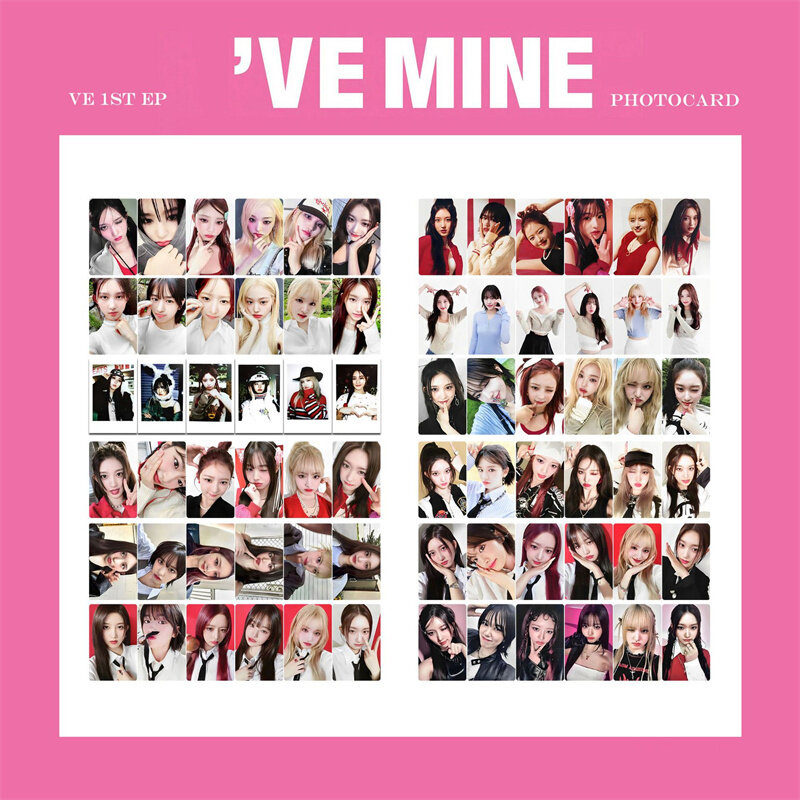 6pcs/set KPOP IVE 1st EP I'VE MINE New Album LOMO Card Wonyoung Glasses Round LIZ Rei Leeseo Yujin Fan Gift Postcard Photo Card
