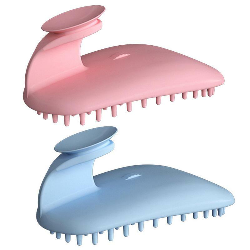 Cepillo de silicona suave para el cuidado de la cabeza, herramienta exfoliante portátil para el cabello y el cuero cabelludo, no irritante