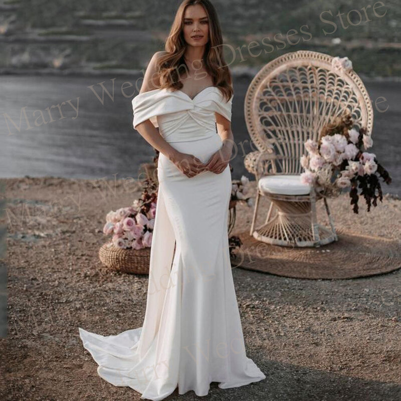 Женское облегающее свадебное платье It's yiiya, белое платье невесты с открытыми плечами на завязках и открытой спиной на лето 2019