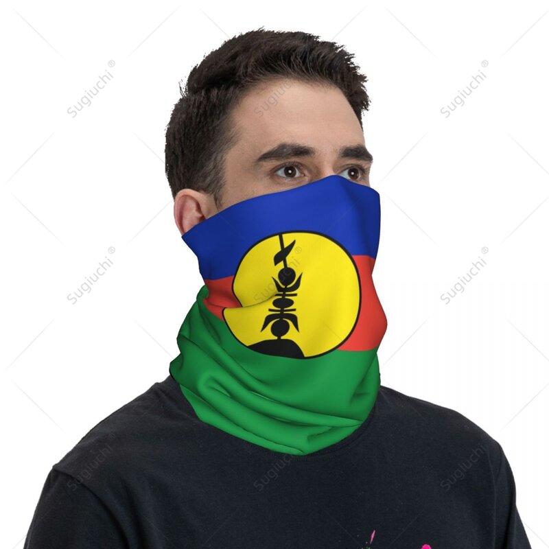 Unisex Neukaledonien Flagge Halstuch Schal Hals Gesichts maske Schals Hals wärmer nahtlose Bandana Kopf bedeckung Radfahren Wandern