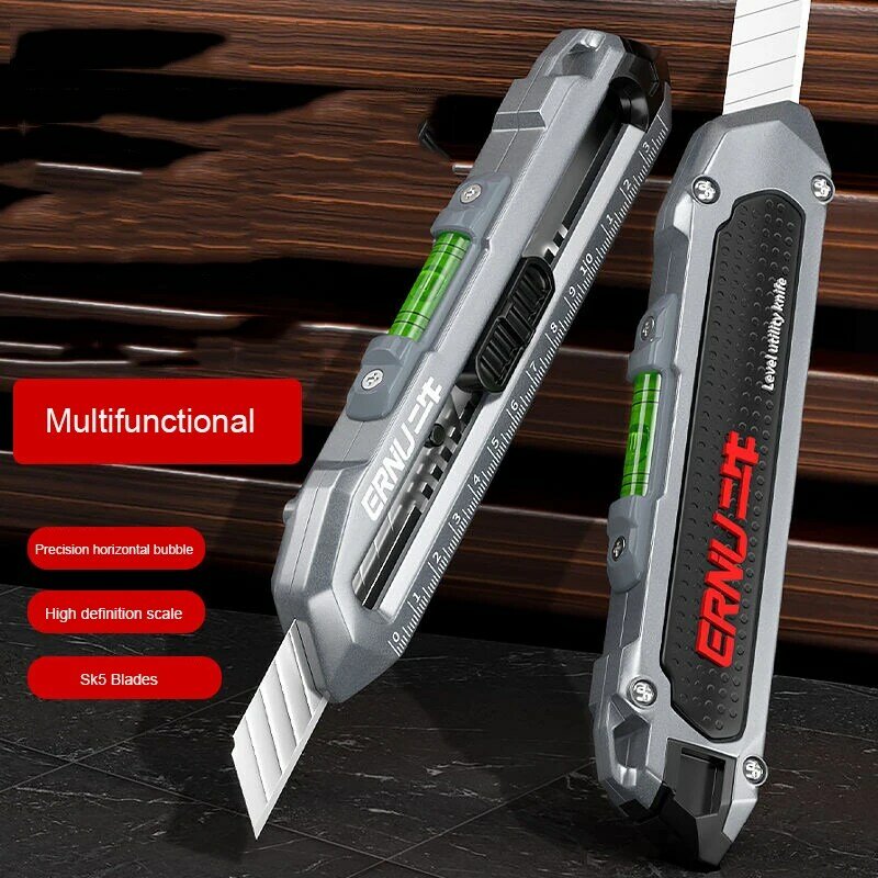 Aluminum Alloy Multifunctional Art Knife Thickened Wallpaper Knife Industrial Grade Electrical Box Cutter For Home School