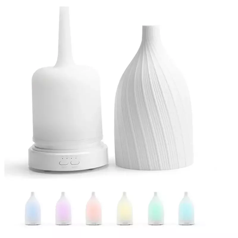 Ätherisches Öl Duft Aromatherapie Diffusor Keramik Modische Ultraschall-luftbefeuchter für Home Schlafzimmer Wohnzimmer 120ML