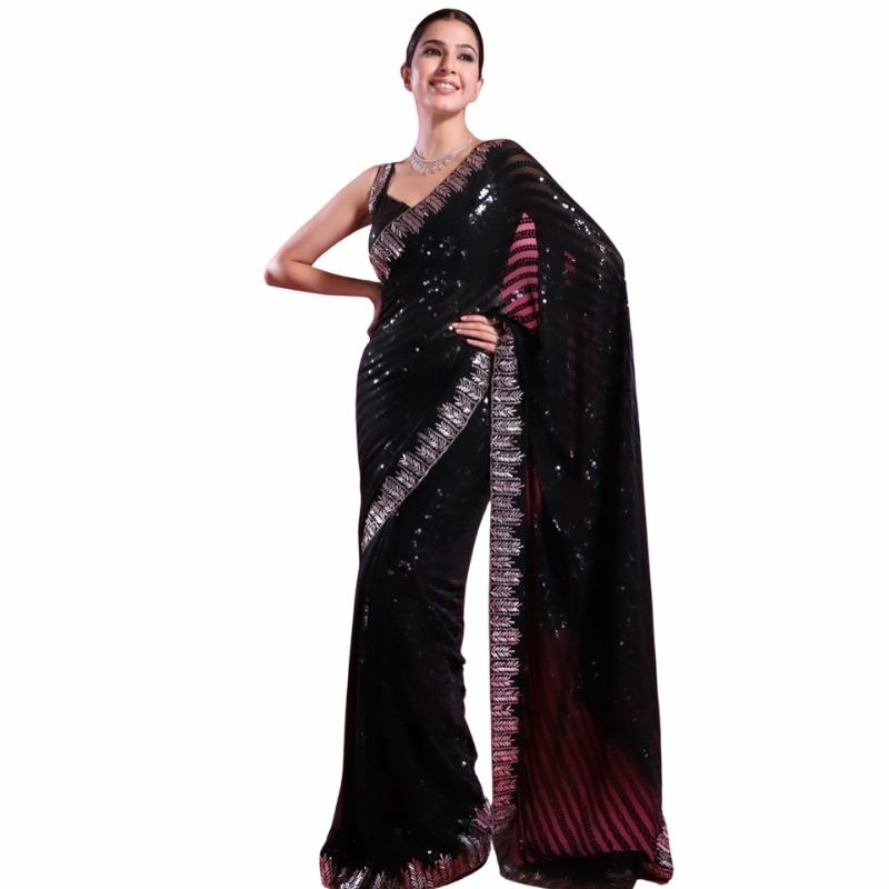 Sari koszula nowa Sari suknia ślubna indyjska pakistańska projektantka
