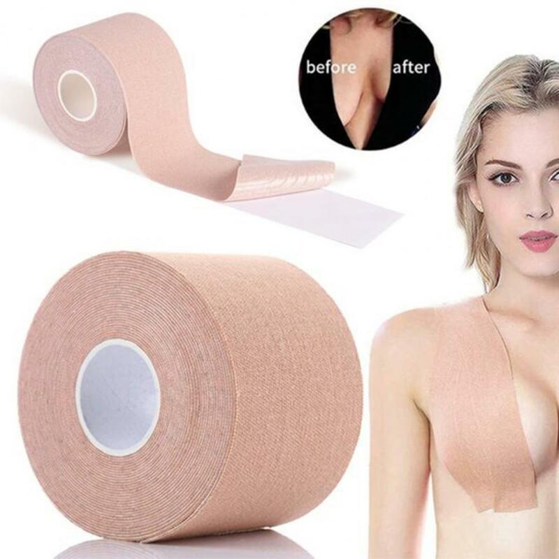 Soutien-gorge adhésif invisible pour femmes, 1 rouleau de 10m, couvre les seins, effet push-up, soutiens-gorge sexy