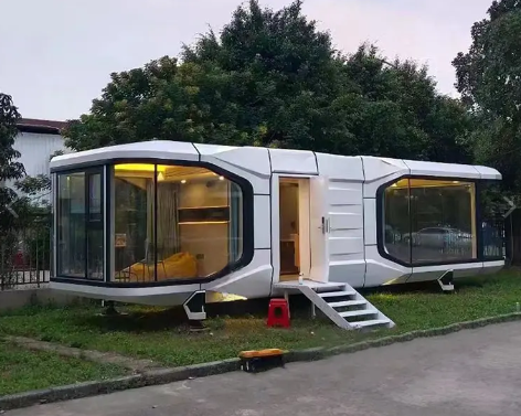 Pré-fabricada Móvel Container Casa, Modular Space Capsule Villa