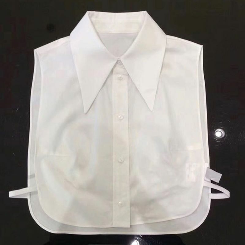 Demi-chemise détachable en coton pour femmes, élégante, pointue pour revers triangulaire, faux col, livraison directe