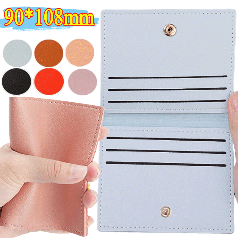 Ultra-thin Small Bank Card Business Holder Men PU Leather Multi Slot Credit ID Card Simple Male Purse Wallet Bags Solid Purse