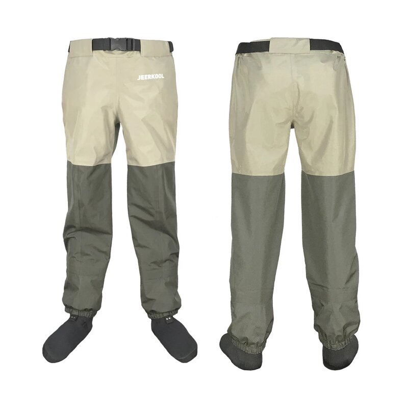 Оригинальные штаны JEERKOOL для ловли нахлыстом, штаны для бисероплетения, уличные кемпинговые поясные штаны, 3-слойные водонепроницаемые 15000 дышащие 3000 нагрудные
