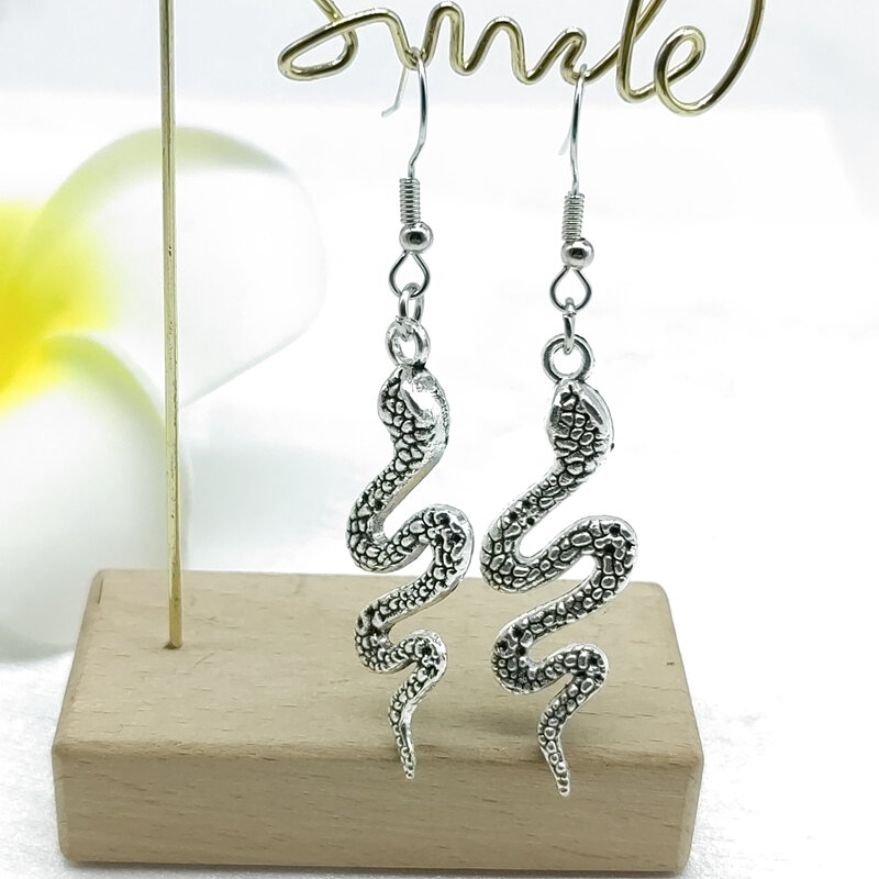 Gothic Vintage Punk Snake Earrings Jewelry Special Silver Earrings Fashion Jewelry 2022 Ladies Girls Party Gifts