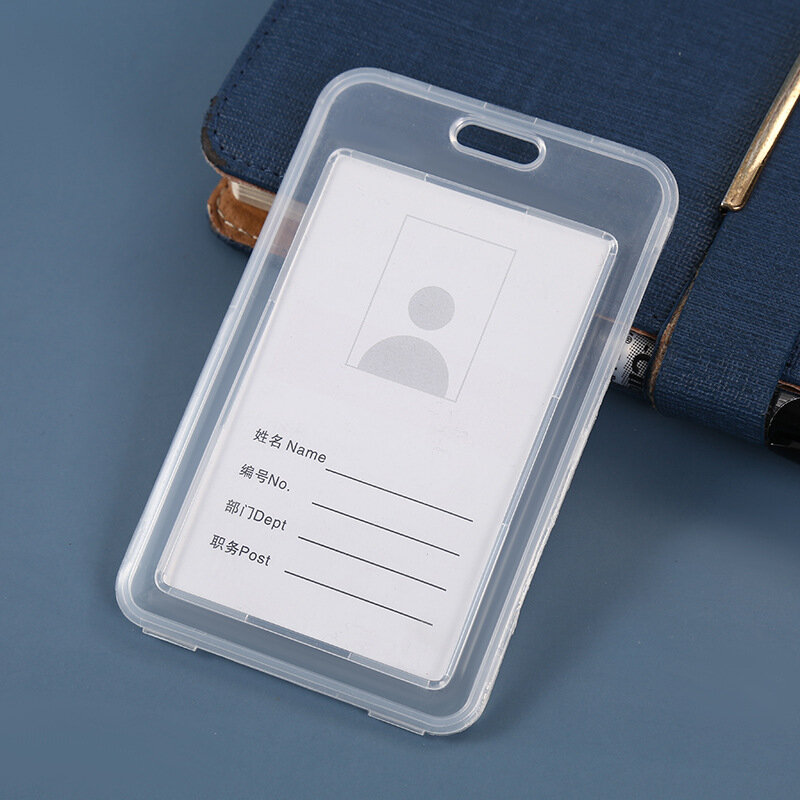 Custodia trasparente per carte da lavoro per dipendenti protezione per carte di credito custodia per porta Badge per carte d'identità impermeabile