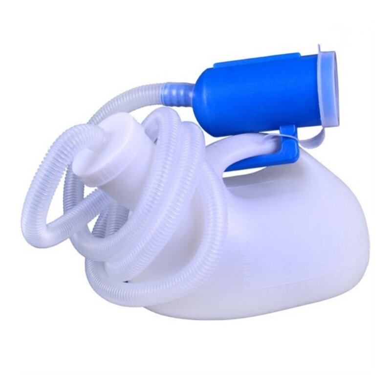 Men Reusable Pee Jug Portable Male Urine Bottle Tube with Lid Thicken Men's Potty 2000mL for Hospital Camping Car