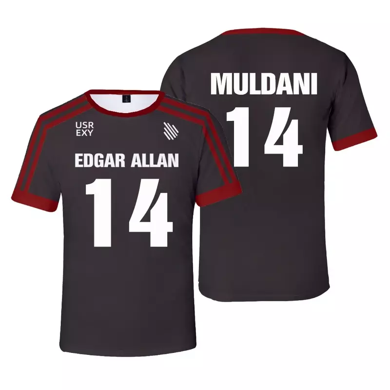 Nieuwe De Foxhole Court Edgar Allan Ravens Lacrosse Jersey Cosplay Moriyama Knox T-Shirt 3d Voor Mannen/Vrouwen Kleding Kids Tops