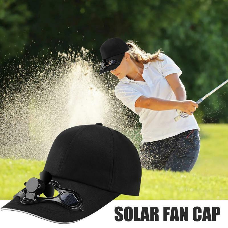 Proteção solar Baseball Golf Hat, Solar Power Fan Caps, Sports Caps, Mantenha-se fresco, Verão