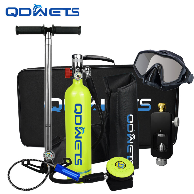 Мини-кислородный резервуар для дайвинга QDWETS1L, кислородный резервуар для дайвинга с аквалангом, дыхательный аппарат для подводного дайвинга и храпа