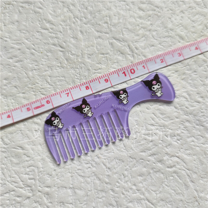 New Sanrio Comb Style Hair Clip Japanese Cartoon Cute Kuromi Portable Hair Accessories Girl Dual Purpose Hair Clip Fringe Clip