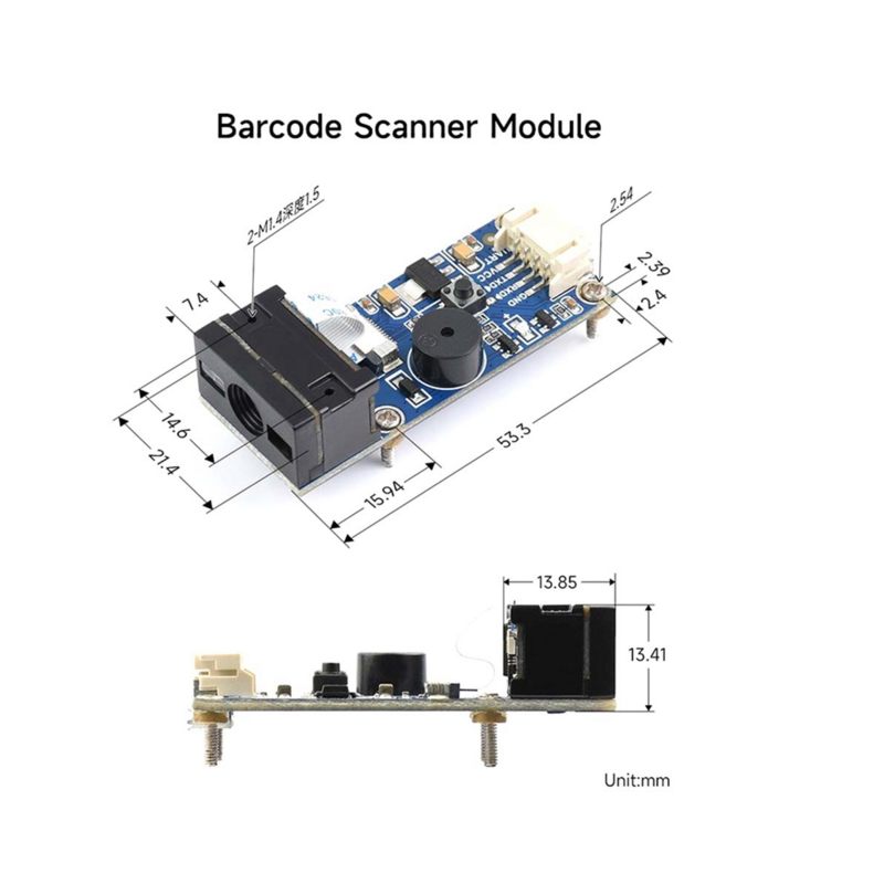 Модуль сканера штрих-кодов Waveshare 2D, модуль сканирования штрих-кодов, считыватель QR-кодов