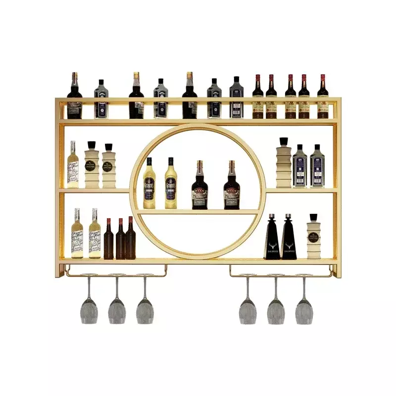 Stojak na wino do jadalni żelazny duży nowoczesny salon do przechowywania Whisky pod szafkami kuchenny stojak na wino Wijnkast Bar meble do szafek