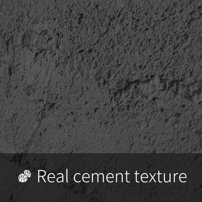 Art3d 4 Stuks Cement Textuur 3d Wandpanelen, Pu Wandpanelen Voor Interieur Interieur, 24X48Inch, Donker Grijs