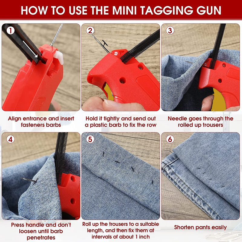 Quick Fix Botão Ferramenta de Substituição Botão Fixadores Costura Ferramenta Roupas Preço Etiqueta Tagging Tag Gun Com 10000X5mm Farpas