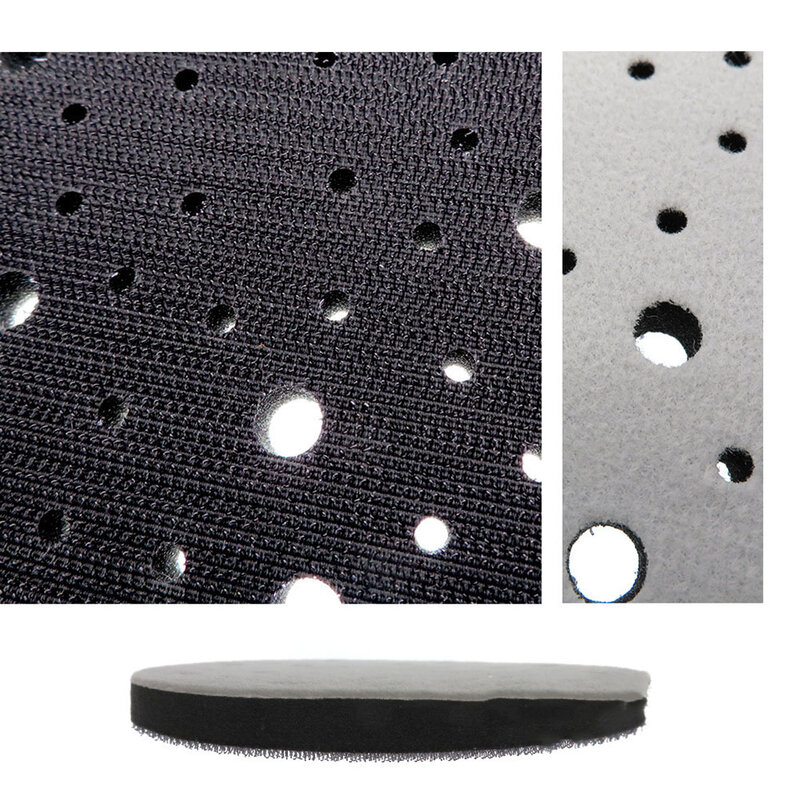 Almohadillas de interfaz de almohadilla de pulido de discos de lijado, 1 piezas, 6 "/150mm, 70 agujeros, Herramientas Eléctricas abrasivas negras de limpieza