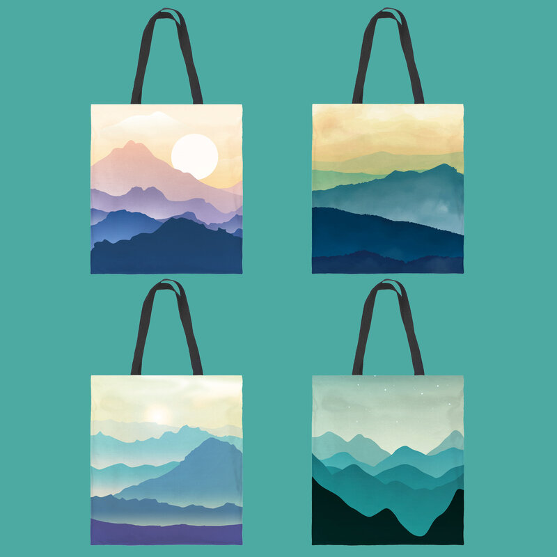 Sunset And Sunrise Handbag Tote Bags Fashion Handbag Large Capacity Shopping Totes Ladies Shopping Bag Can Be Personailzed
