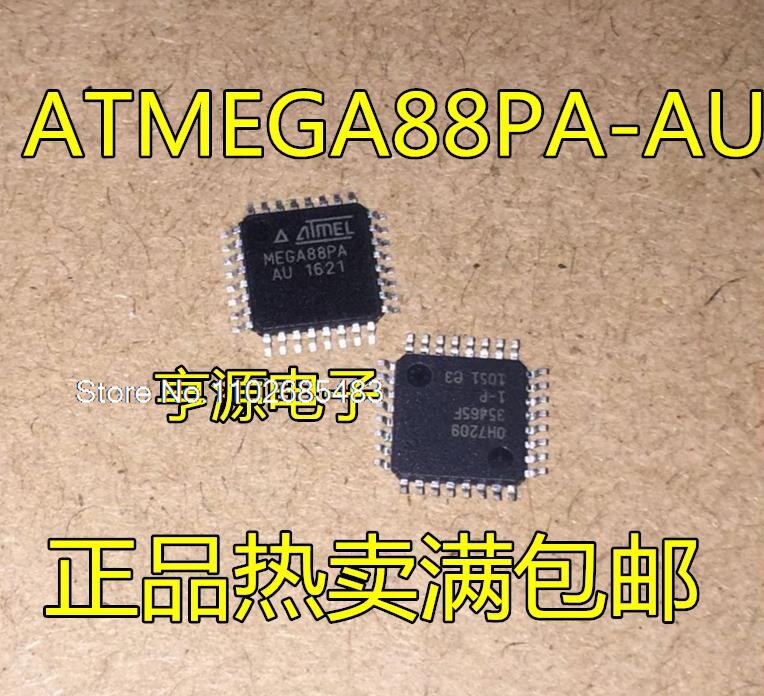 ATMEGA88PA-AU 88V-10AU, ATMEGA328P-AU, 88V-10AU, PB-AU, 5pcs por lote