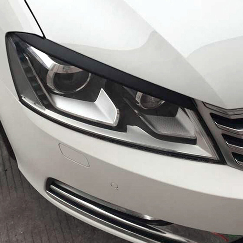Dla Passat B7 2010-2015 reflektor samochodowy powieki brwi ABS światło główne naklejka akcesoria wykończeniowe