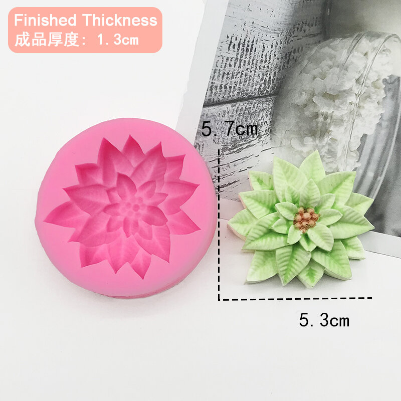 Holly Leaf Silicone Mold for Baking, Christmas Decoration Tool, Chocolate, Sabonete, Fruta Vermelha, Flor, Molde de Vela, Utensílios de Cozinha, DIY, Novo