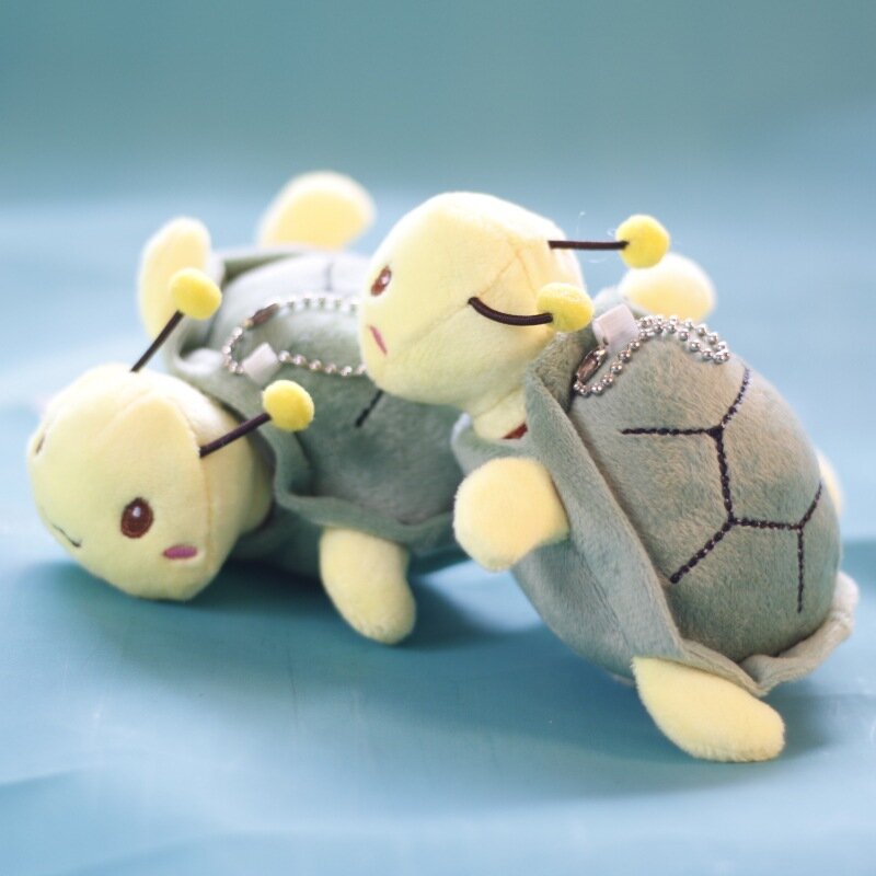 창의적인 귀여운 꿀벌 펜던트 봉제 장난감, 만화 동물 거북이 꿀벌 인형 가방 참 키체인, 어린이 카와이 선물 인형, 13cm
