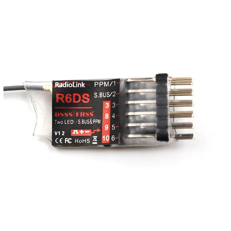 Radiolink 2.4G 6CH RadioLink R6DS DSSS Receiver for AT9 AT9S AT10 II Transmitter RC 2.4G receiver for RC MODEL AIRPLANE