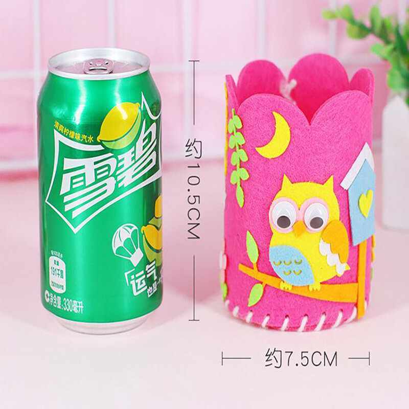 Kids DIY Craft Pencil Holder Educational Toys For Children Creative Handwork Pen Container Arts And Crafts Toys Gifts