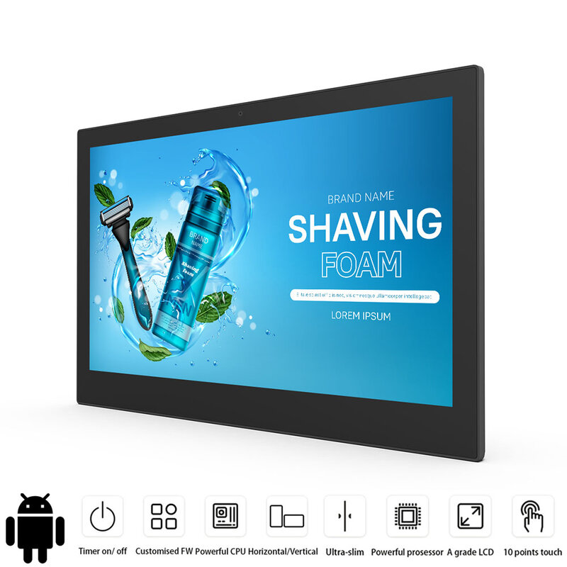 14 Inch Android All In One Pc/Interactieve Display/Smart Kiosk (10 Punten Touch, 1920*1080, Ips, Hdmi Out, Wifi, RJ45, Bluetooth)