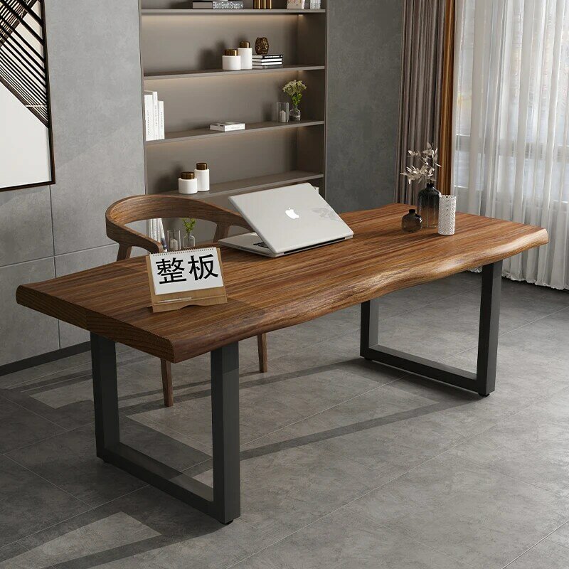 Mesa de madeira maciça simples com placa grande, mesa do agregado familiar, mesa do computador, mesa longa da caligrafia, escrivaninha