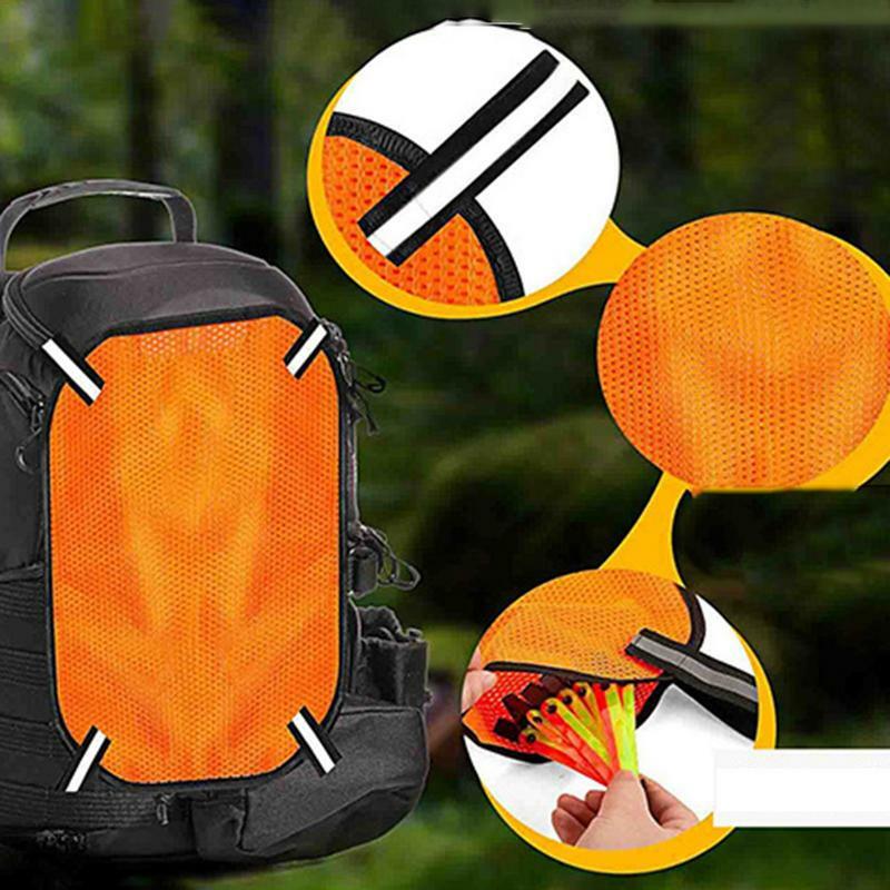 Blaze Panel keselamatan berburu paket Panel jaring dengan Strip reflektif bersirkulasi dan ringan oranye luar ruangan