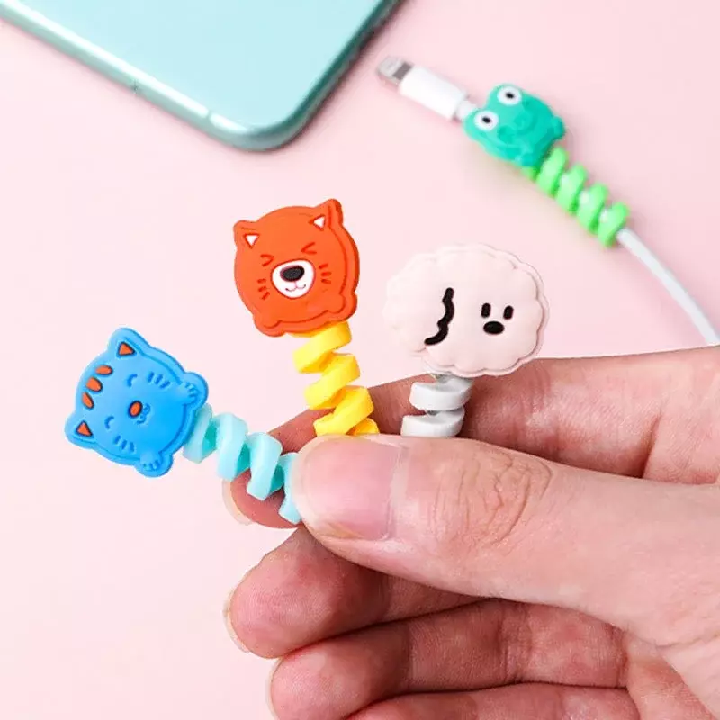 New Cartoon Animal Cable Protector Usb Line Earphone Cable Protector Charger Cartoon Bite Data Line Protectors Cable Organizer