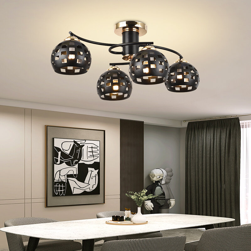 Candelabro LED escandinavo para sala de jantar, Luminária decorativa, Iluminação doméstica, Sala de estar, Cozinha, Estudo, Quarto