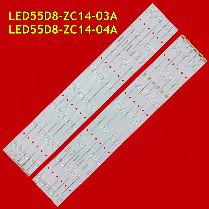 Strip lampu latar TV LED untuk 55A21Y 55E31Y LED55D8-ZC14-03A LED55D8-ZC14-04A